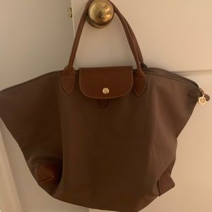 Longchamp Travel Bag Brown leather